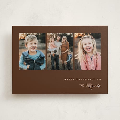 This is a acorn thanksgiving cards invitations with standard by Heather Schertzer called fall vibes printing on recycled smooth signature in standard
