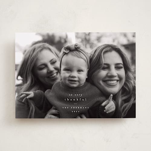 This is a cotton thanksgiving cards invitations with standard by Heather Cairl called simple thanks printing on recycled smooth signature in standard