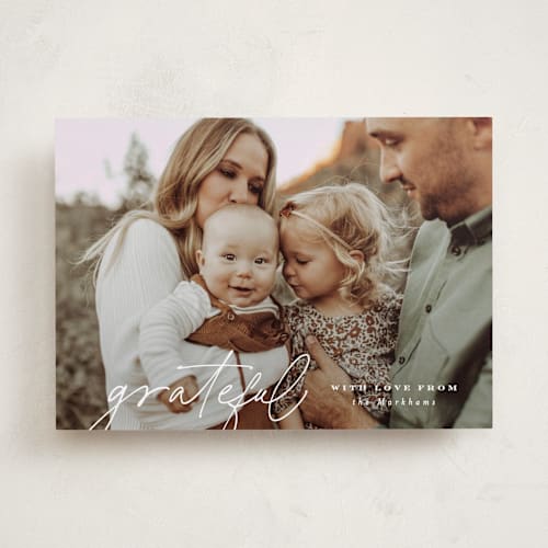 This is a pearl thanksgiving cards invitations with standard by Sara Hicks Malone called thanksgiving gratitude printing on recycled smooth signature in standard