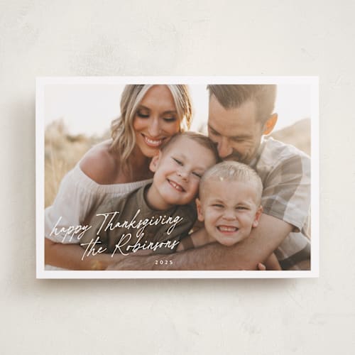 This is a pecan pie thanksgiving cards invitations with standard by Tamara Hilje called autograph printing on recycled smooth signature in standard