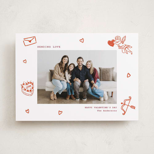 This is a cherry valentines day with standard by Cass Loh called doodle frame printing on recycled smooth signature in standard