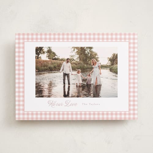 This is a cupcake valentines day with standard by Emily Betts called sweet gingham printing on recycled smooth signature in standard