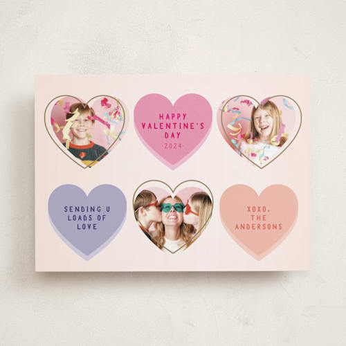 This is a creamsicle valentines day with standard by Tiffany Taylor called convo trio printing on recycled smooth signature in standard