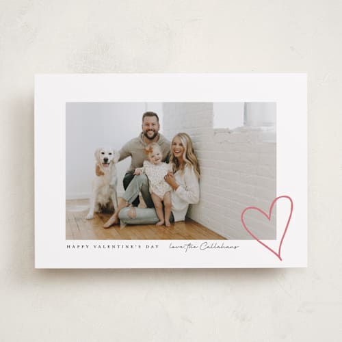 This is a opal valentines day with standard by Emily Betts called corner heart printing on recycled smooth signature in standard