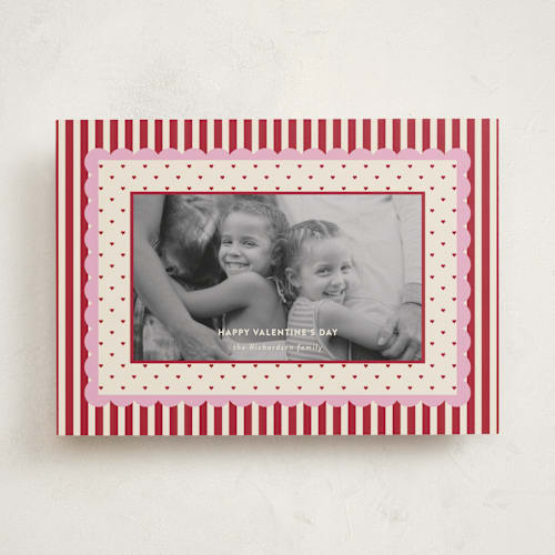 This is a cherry soda valentines day with standard by Ashlee Townsend called pattern on pattern printing on recycled smooth signature in standard