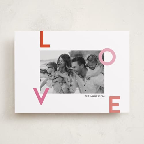 This is a berry valentines day with standard by Morgan Kendall called scattered printing on recycled smooth signature in standard