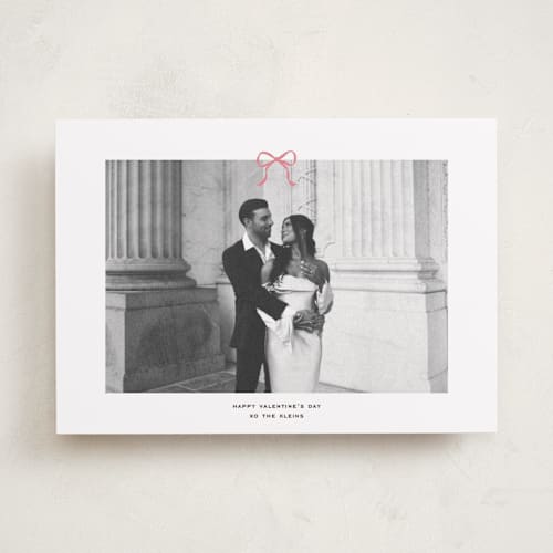 This is a petal valentines day with standard by Annie Shapiro called sealed with a bow printing on recycled smooth signature in standard
