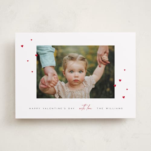 This is a crimsonette valentines day with standard by Pixel and Hank called hearts with love printing on recycled smooth signature in standard