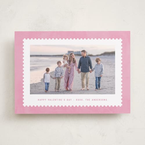 This is a pretty in pink valentines day with standard by Hooray Creative called stamped printing on recycled smooth signature in standard