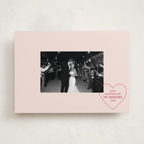 This is a blush valentines day with standard by Baumbirdy called stamp printing on recycled smooth signature in standard