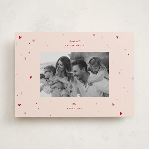 This is a bubblegum valentines day with standard by Ellen Schlegelmilch called twinkling hearts printing on recycled smooth signature in standard