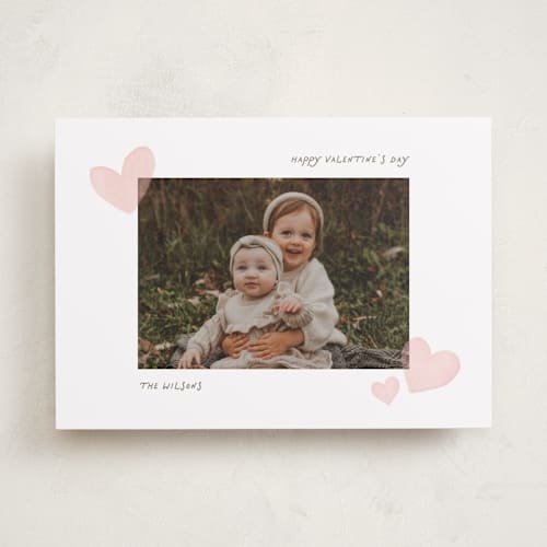 This is a winter rose valentines day with standard by Creo Study called painterly hearts printing on recycled smooth signature in standard