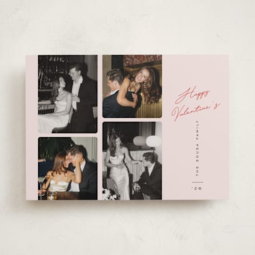 This is a opéra blush valentines day with standard by Ana de Sousa called modern quartet printing on recycled smooth signature in standard