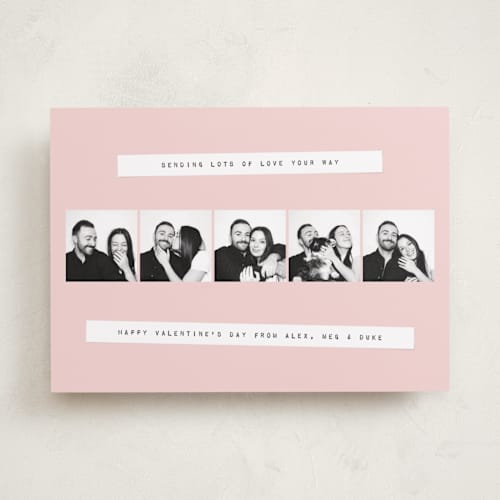 This is a rose valentines day with standard by Heather Schertzer called photo booth printing on recycled smooth signature in standard