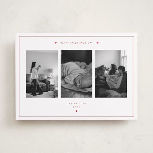 This is a cherry valentines day with standard by Danielle Nakashima called simple hearts printing on recycled smooth signature in standard