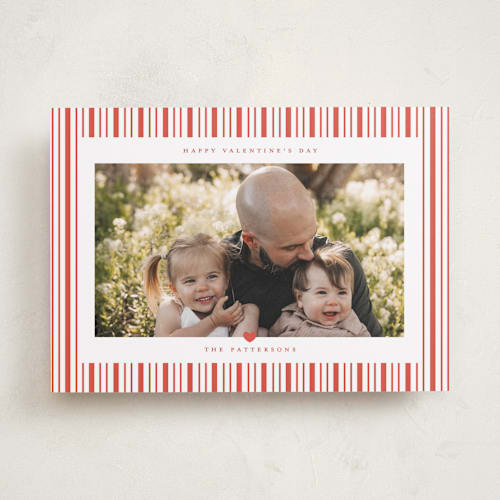 This is a cherry valentines day with standard by Jennifer Holbrook called heart and stripes printing on recycled smooth signature in standard