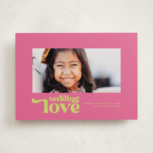 This is a bubblegum valentines day with standard by Lori Wemple called bright love printing on recycled smooth signature in standard