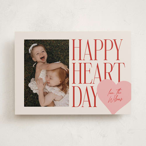 This is a strawberry valentines day with standard by Ekko Studio called mod heart printing on recycled smooth signature in standard