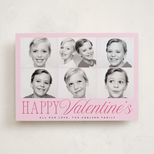 This is a peony valentines day with standard by Maria Alou called happy tiles printing on recycled smooth signature in standard