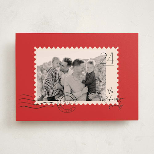 This is a rouge valentines day with standard by Jennifer Lew called postage printing on recycled smooth signature in standard