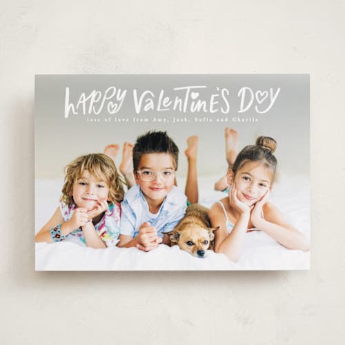 This is a lily valentines day with standard by Creo Study called playful valentine type printing on recycled smooth signature in standard