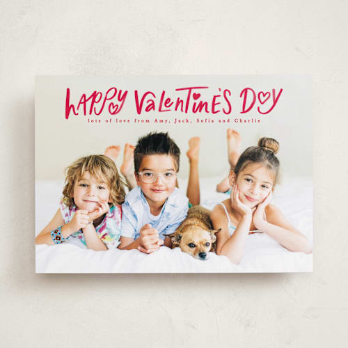 This is a rose valentines day with standard by Creo Study called playful valentine type printing on recycled smooth signature in standard