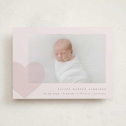 This is a blush valentines day with standard by Maja Cunningham called one big heart printing on recycled smooth signature in standard