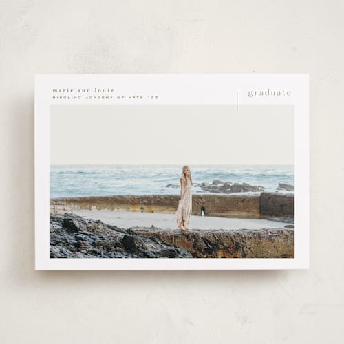 This is a stone graduation announcements with standard by chocomocacino called maine printing on recycled smooth signature in standard