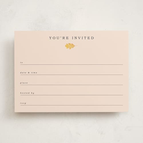 This is a oat blank hosting stationery with standard by Orasie called single leaf printing on signature in standard