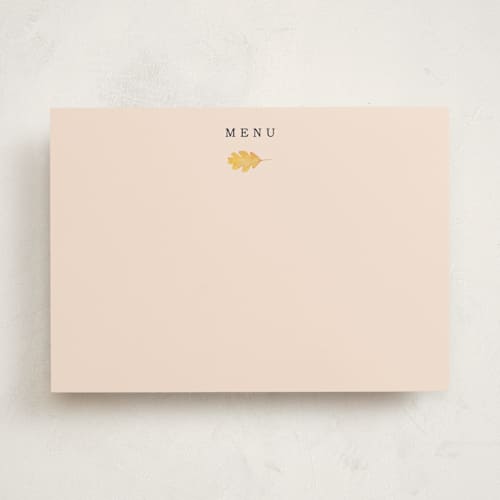This is a oat blank hosting stationery with standard by Orasie called single leaf printing on signature in standard