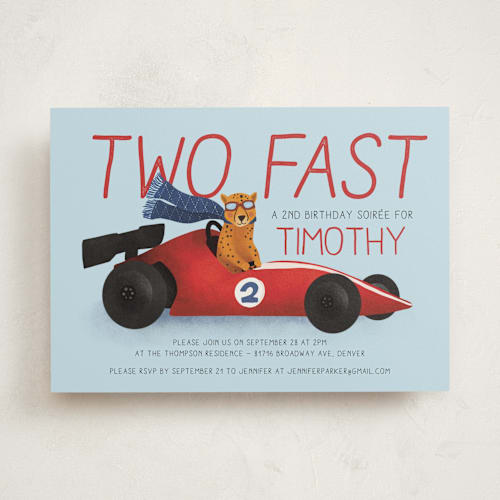 This is a cherry kids birthday invitations with standard by Jenna Holcomb called monaco printing on signature in standard