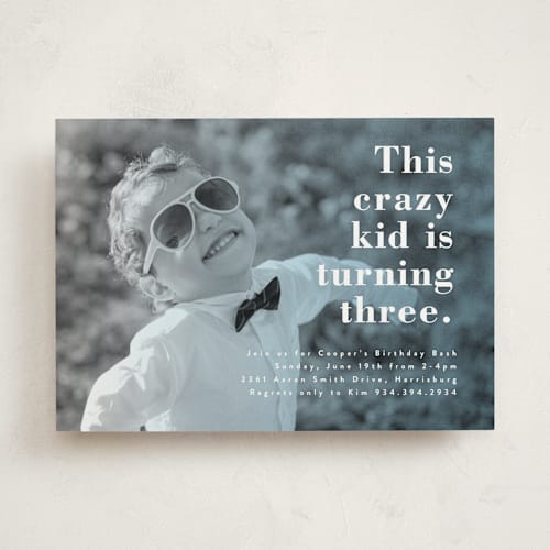 This is a ocean kids birthday invitations with standard by Corinne Malesic called this kid printing on signature in standard
