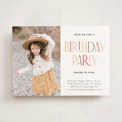 This is a candy kids birthday invitations with standard by Iveta Angelova called happy birthday printing on signature in standard