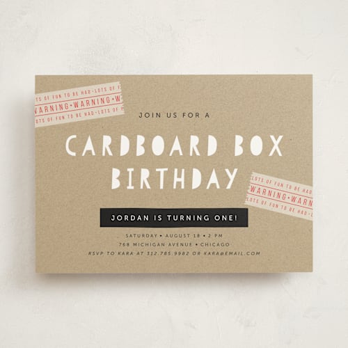 This is a watermelon kids birthday invitations with standard by Lehan Veenker called cardboard box printing on signature in standard