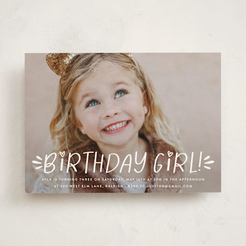 This is a icing kids birthday invitations with standard by Ashley Rosenbaum called birthday doodle printing on signature in standard