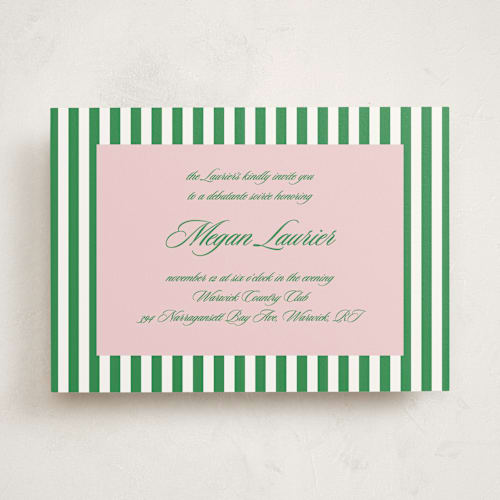 This is a clover debutante party invitations with standard by Tamara Hilje called chic chic printing on signature in standard