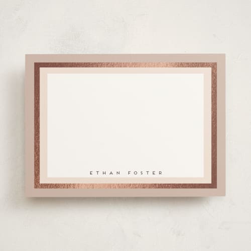 This is a cookie dough personalized stationery thank you cards with foil pressed by chocomocacino called limoncello printing on signature in 5x7