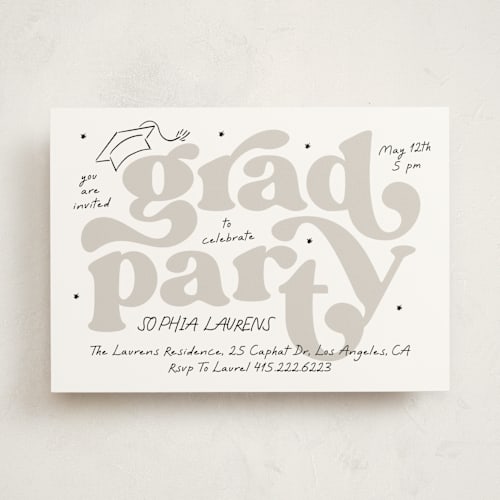 This is a ink graduation invitations with standard by Tamara Hilje called marker printing on signature in standard
