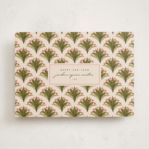 This is a pine business holiday cards with standard by Claudia Orengo called wrapping paper printing on signature in standard