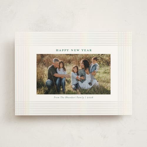 This is a juniper gloss press holiday cards with gloss press by Meggy Masters called holiday ribbon printing on signature in standard