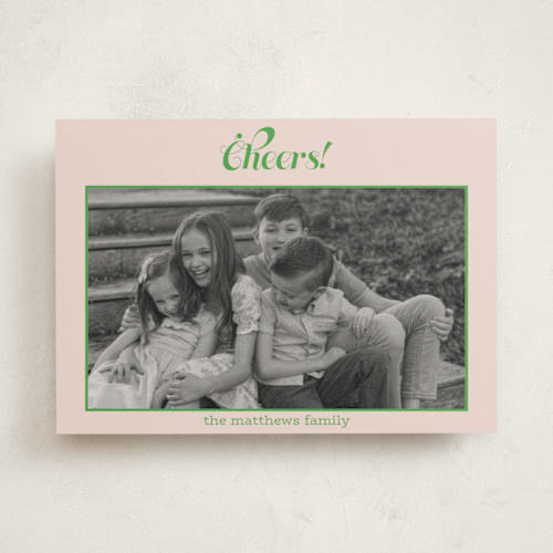 This is a mint photo mount holiday cards with standard by Anna Kasper called casual fancy christmas printing on recycled in photo_mount