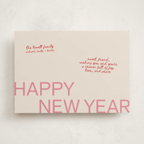 This is a candy cane non photo holiday cards with standard by Cleghorn Creative called sweet holiday note printing on signature in standard