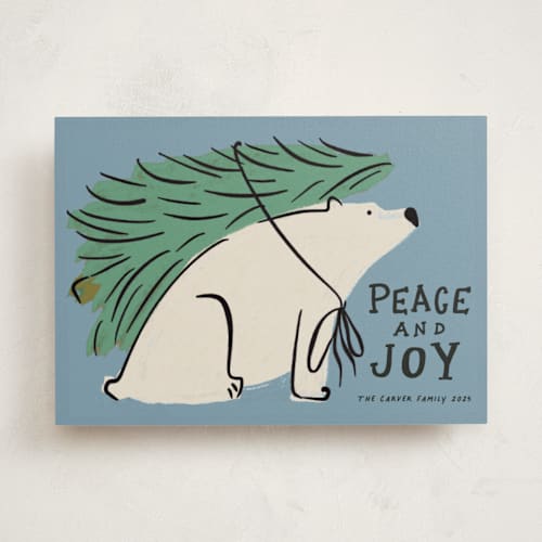 This is a frozen non photo holiday cards with standard by Inkblot Design called polar express printing on signature in standard