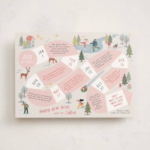 This is a gumdrops non photo holiday cards with standard by Leia Matt called family adventures printing on signature in standard