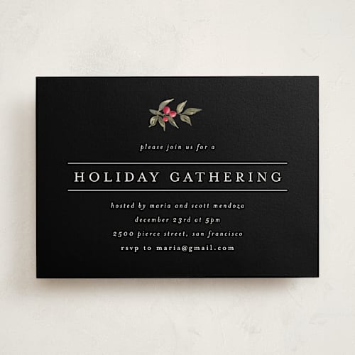 This is a night holiday party invitations with standard by Chris Griffith called holiday classic printing on signature in standard