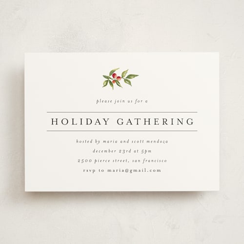 This is a snow holiday party invitations with standard by Chris Griffith called holiday classic printing on signature in standard