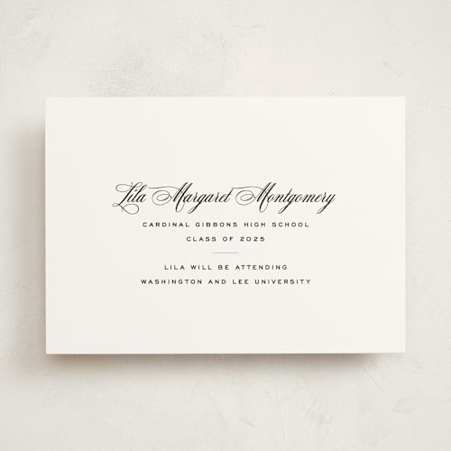 This is a pearl graduation announcements with standard by Megan Davis called cannes printing on signature in standard