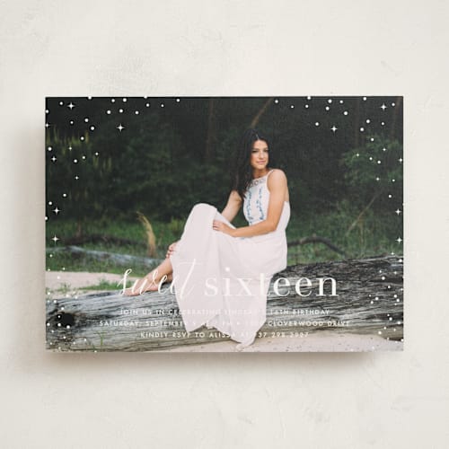 This is a cotton sweet sixteen birthday party invitations with standard by Jennifer Postorino called sweet & sophisticated printing on signature in standard