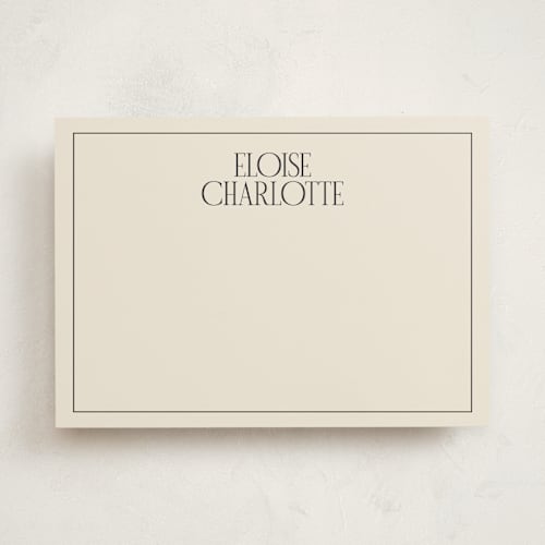 This is a ink personalized stationery thank you cards with standard by Ellen Schlegelmilch called elegant serif printing on signature in 5x7