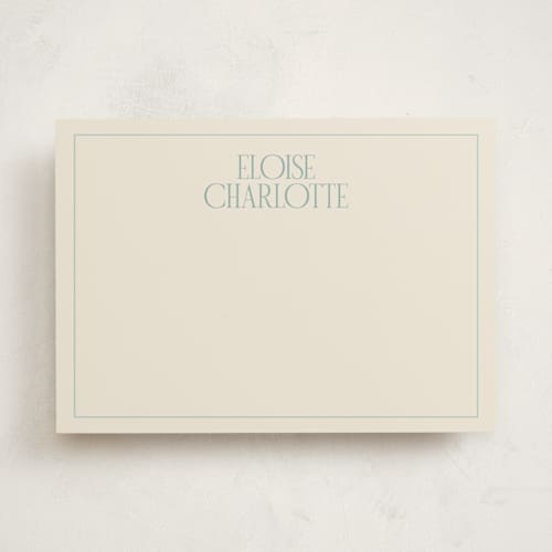 This is a cloud personalized stationery thank you cards with standard by Ellen Schlegelmilch called elegant serif printing on signature in 5x7